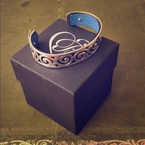 Brighton Silver Black/Blue Cuff